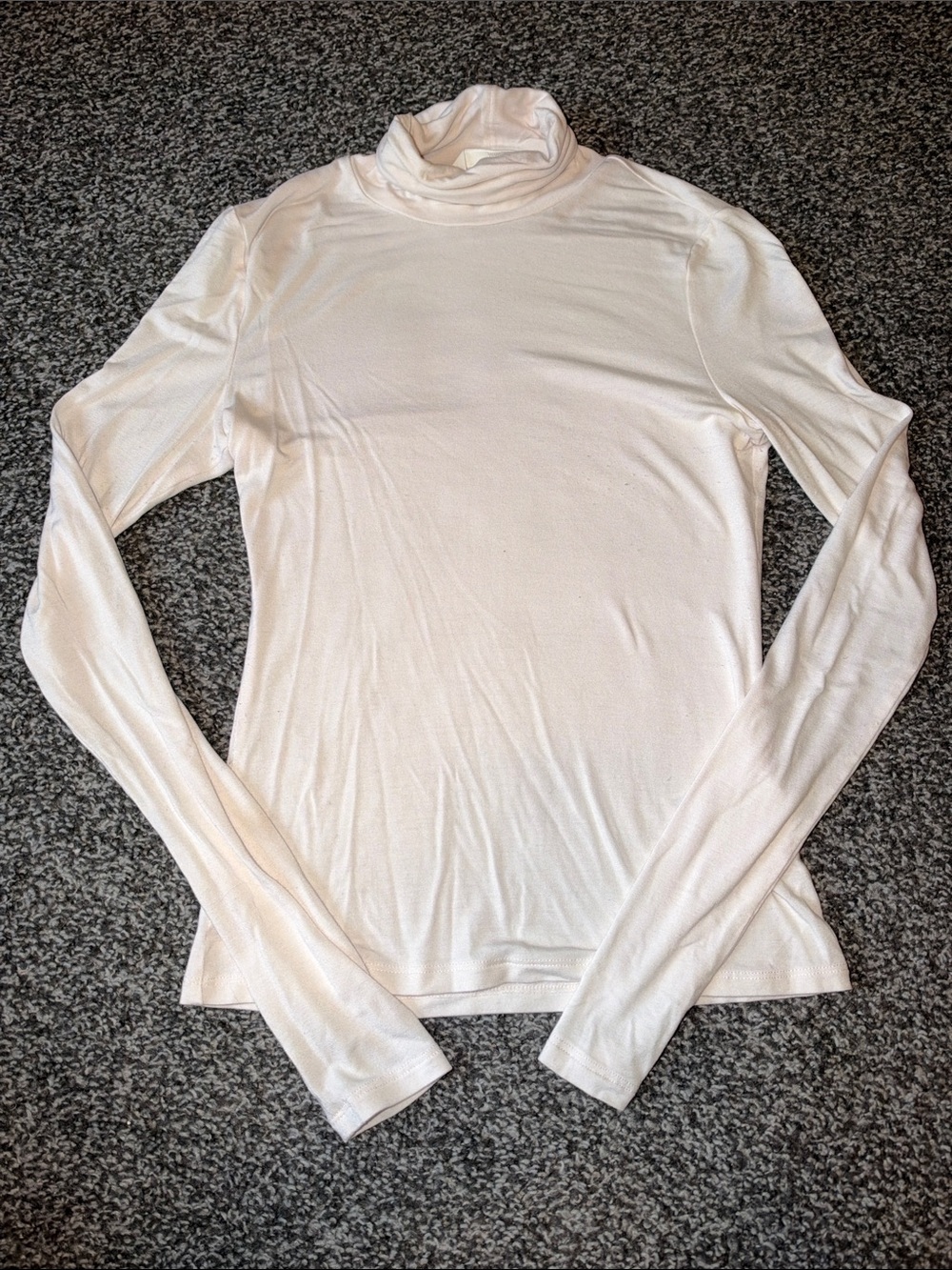 H&M Classic Women's Long-Sleeve Turtleneck Top - White